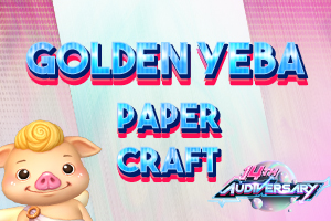 14th Audiversary Golden Yeba Paper craft